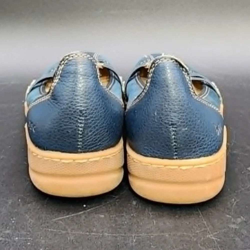 b.o.c. Born Concept‎ Loafers Women Blue 7M Comfort Casual Leather Slip On Flats